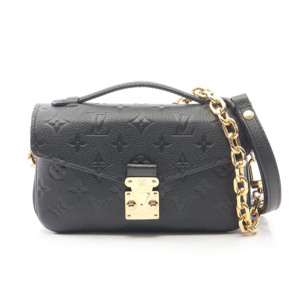 Louis Vuitton Metis EW Handbag Leather Monogram Empreinte Black